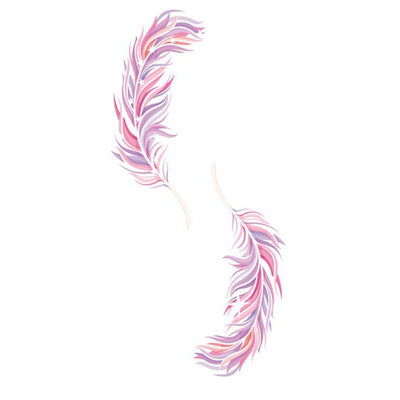 Pink Feathers Fluoreszierend tattoo