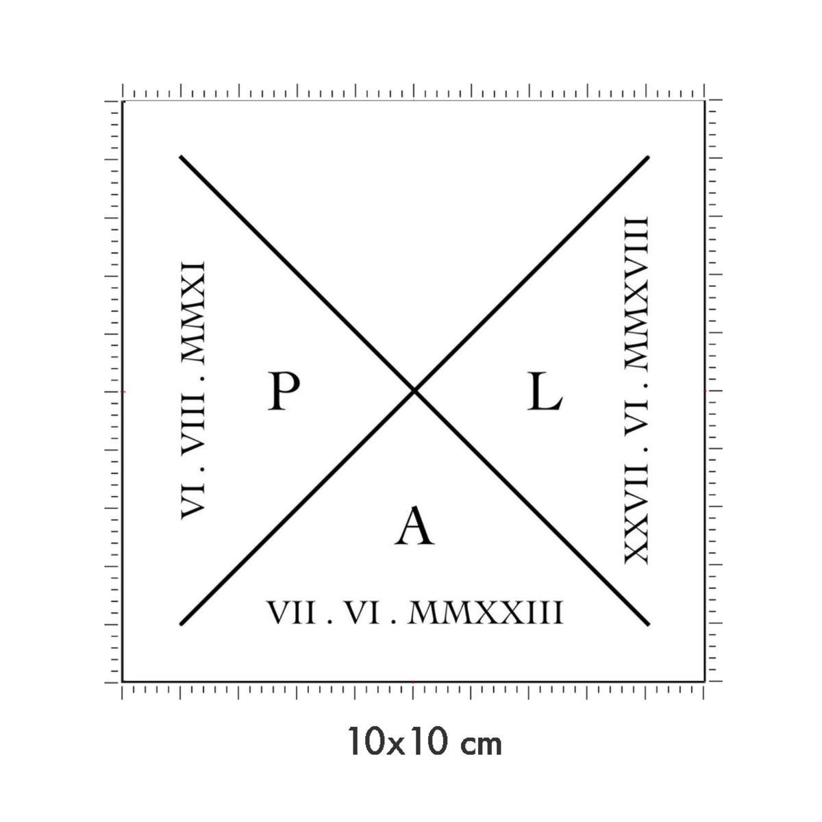 10 x 10 cm