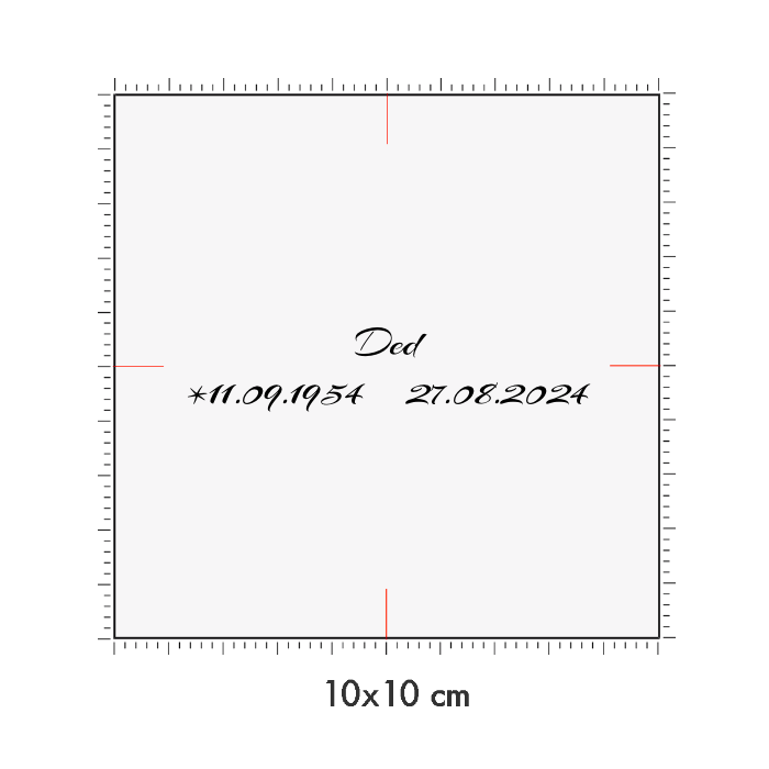 10 x 10 cm