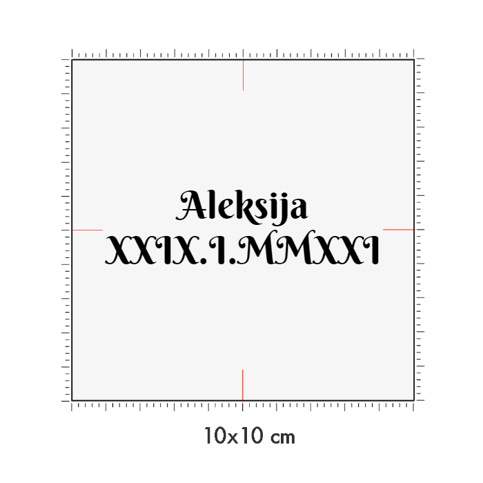 10 x 10 cm
