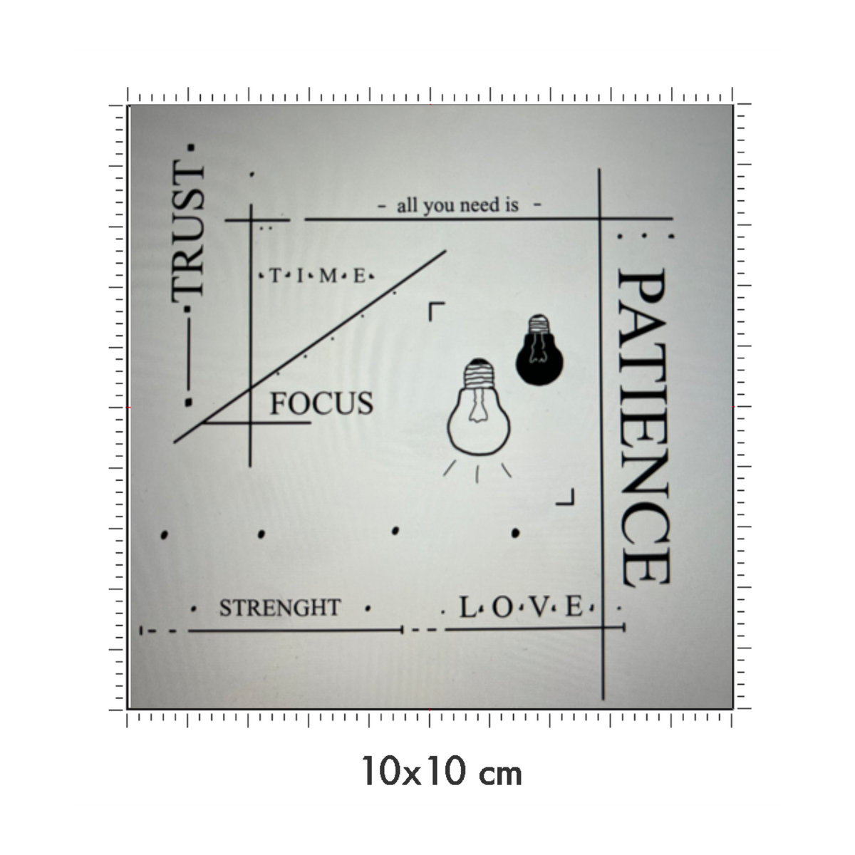 10 x 10 cm