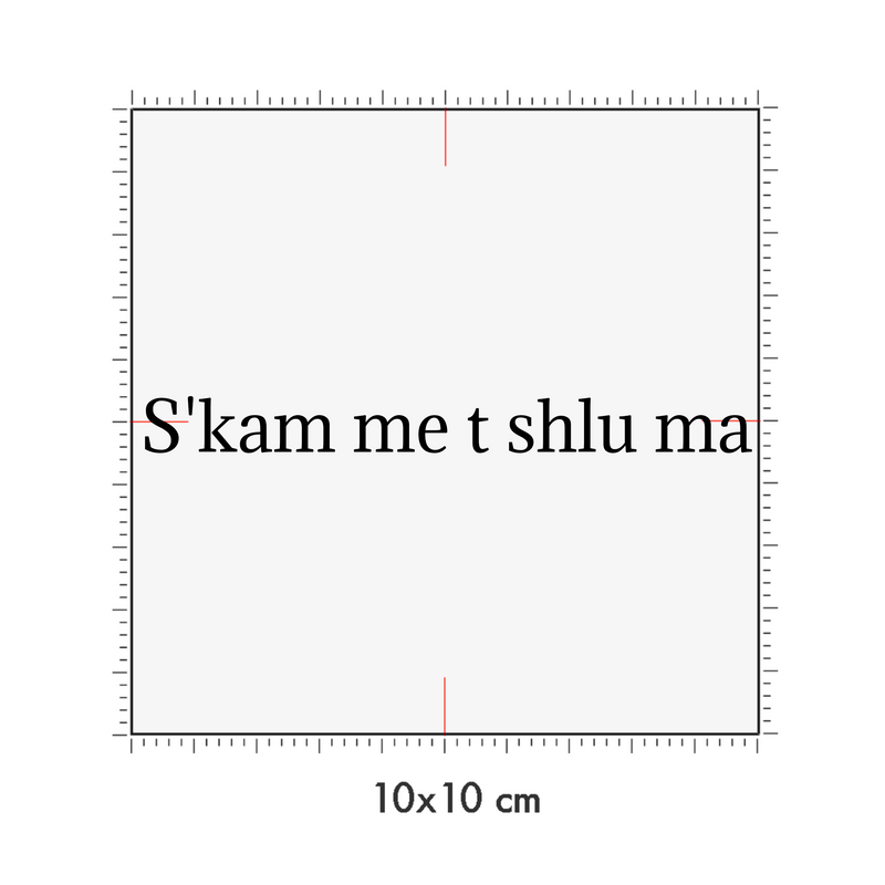 10 x 10 cm