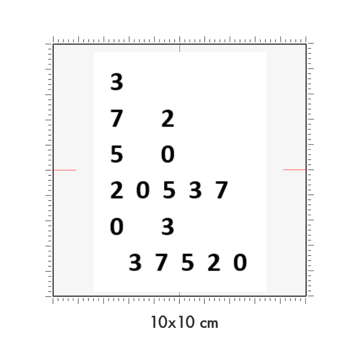 10 x 10 cm