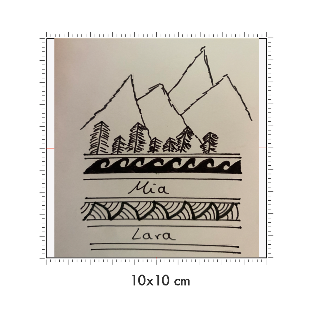 10 x 10 cm