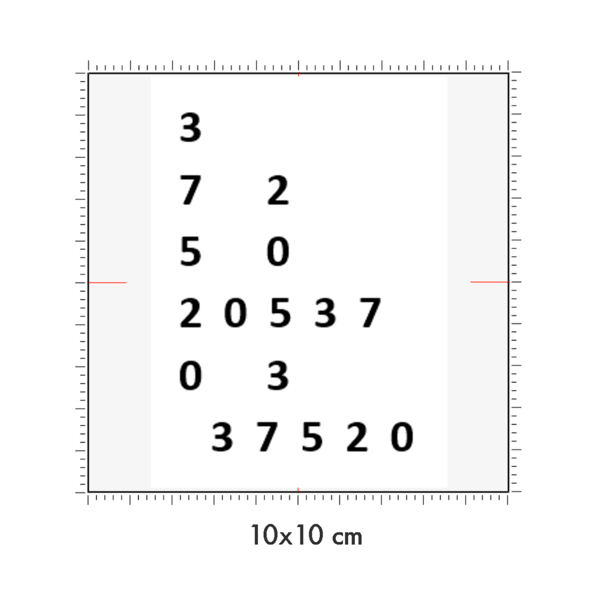 10 x 10 cm
