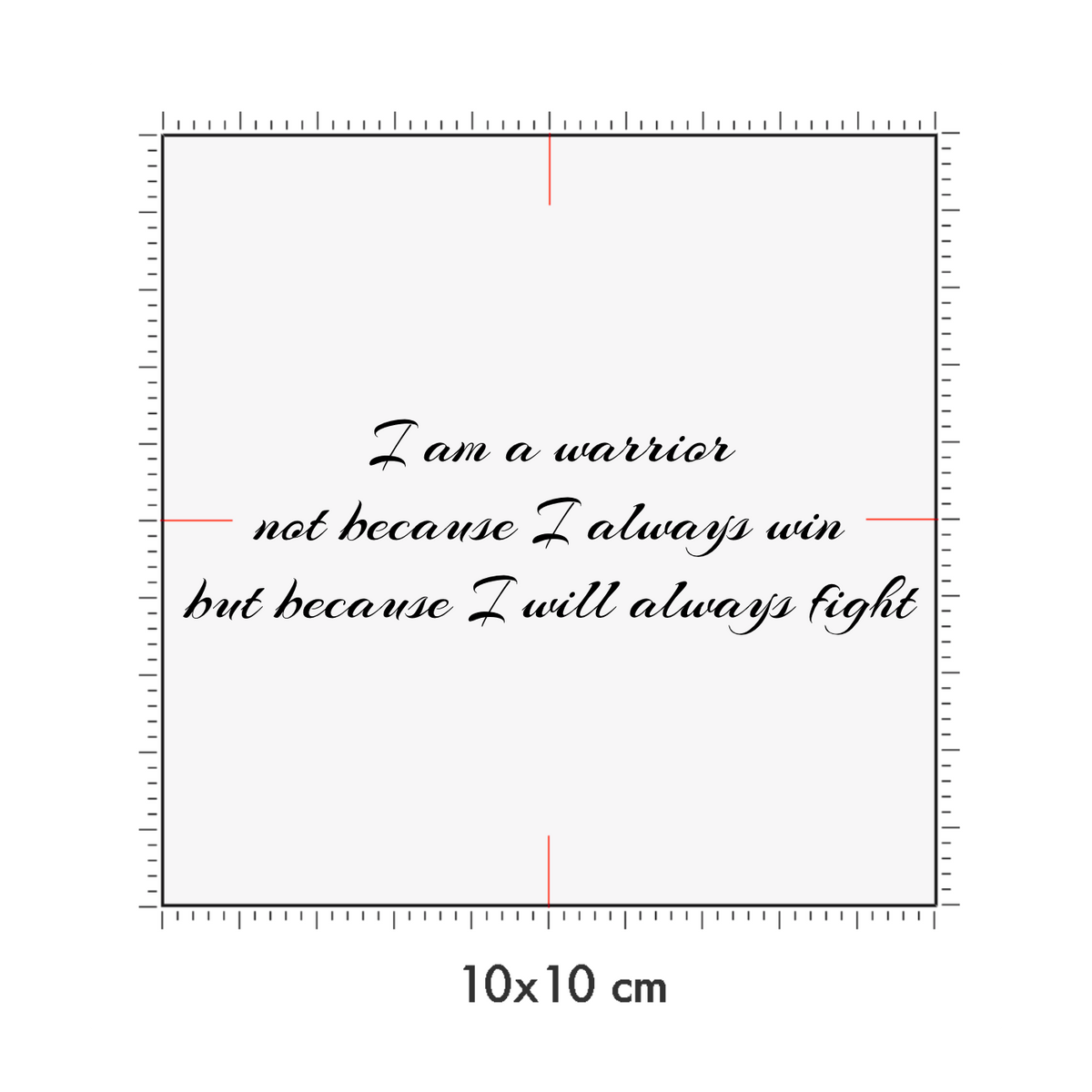 10 x 10 cm