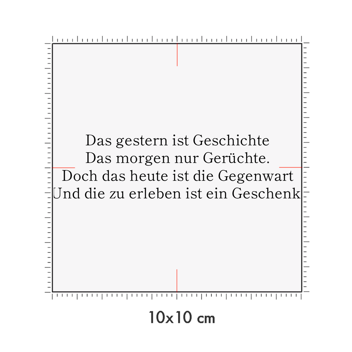 10 x 10 cm