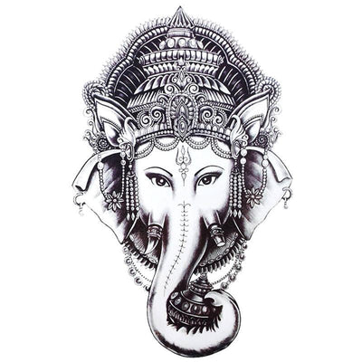 Tatouage éphémère temporaire asiatique éléphant Ganesh Dieu inde