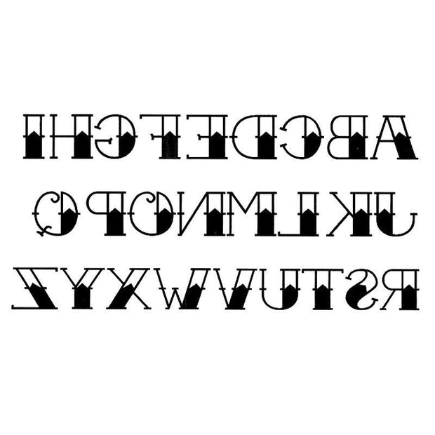 Tatouage éphémère temporaire alphabet lettres