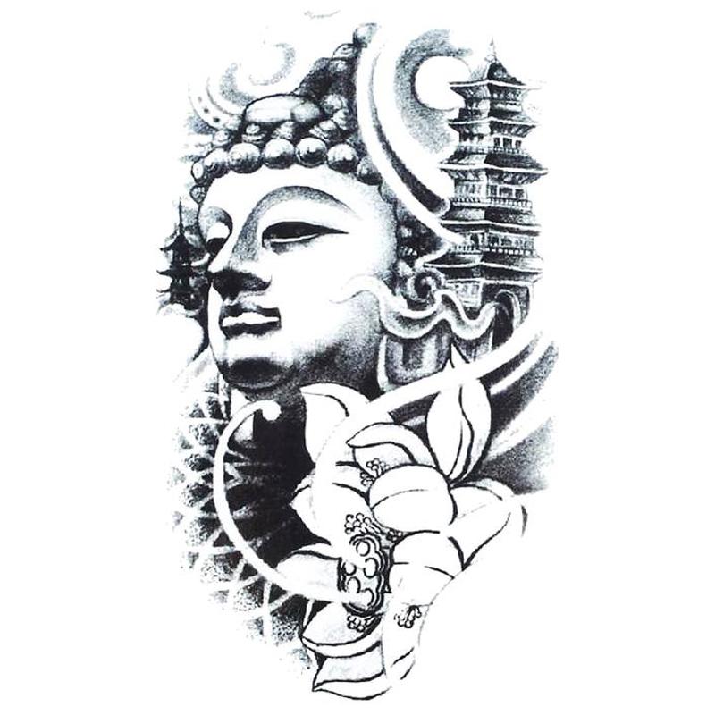 Tatouage éphémère temporaire asiatique buddha