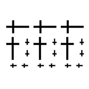 Tatouage éphémère temporaire chrétien croix minimaliste