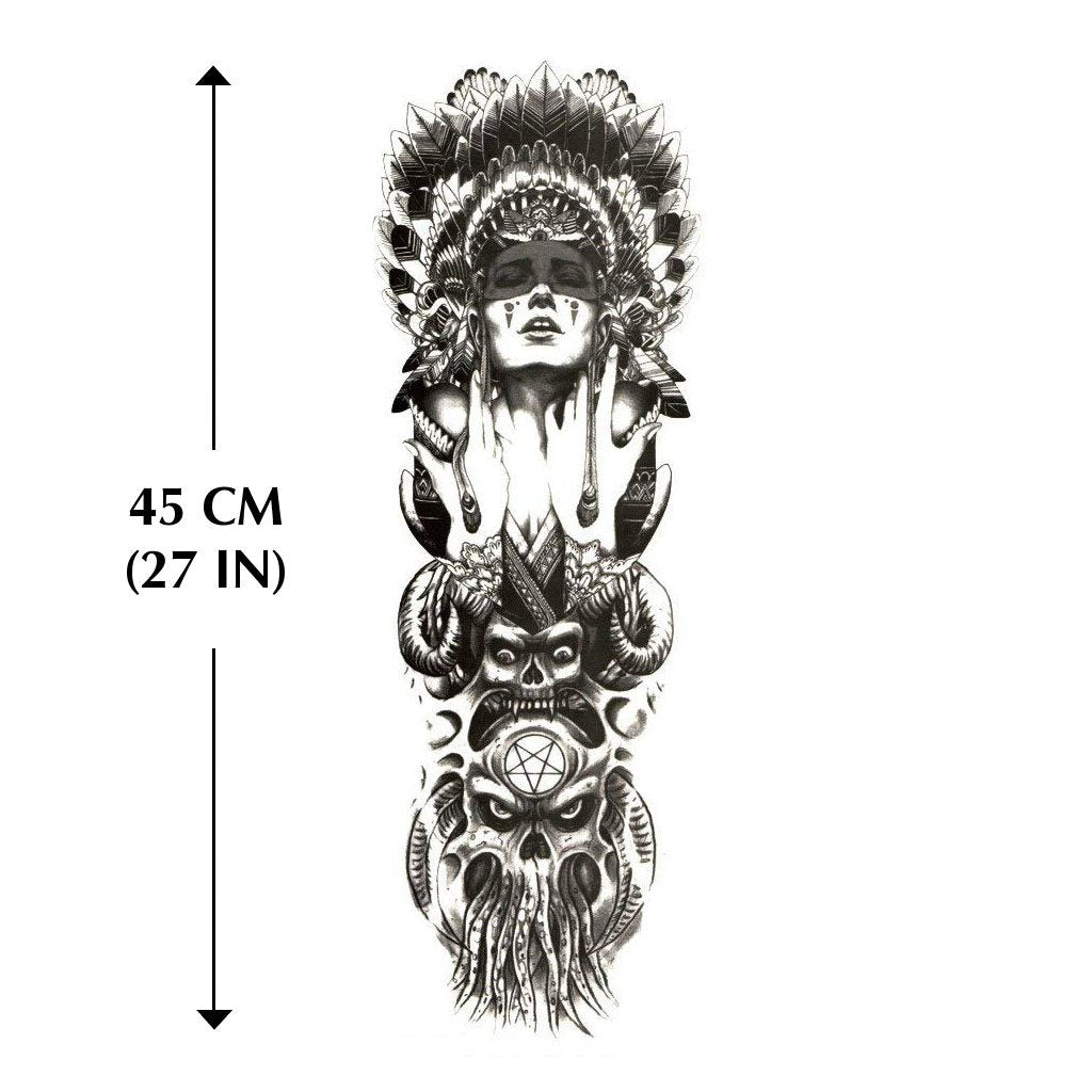 tatouage bras femme indienne attrape reve ephemere