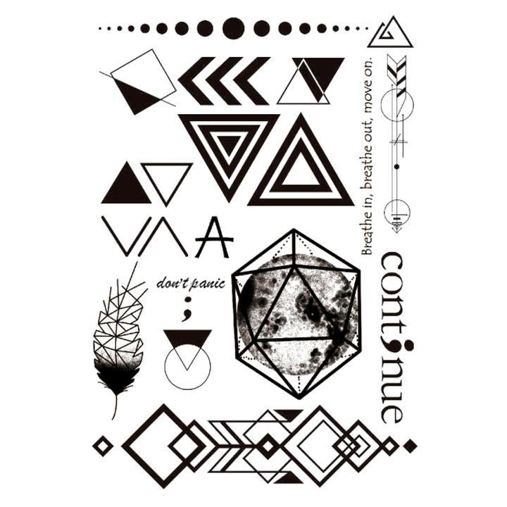 Tatouage éphémère temporaire géométrique triangle flèche