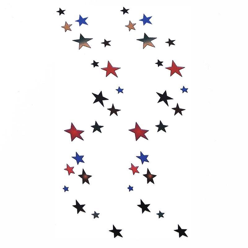 Tatouage éphémère temporaire étoiles filantes vague