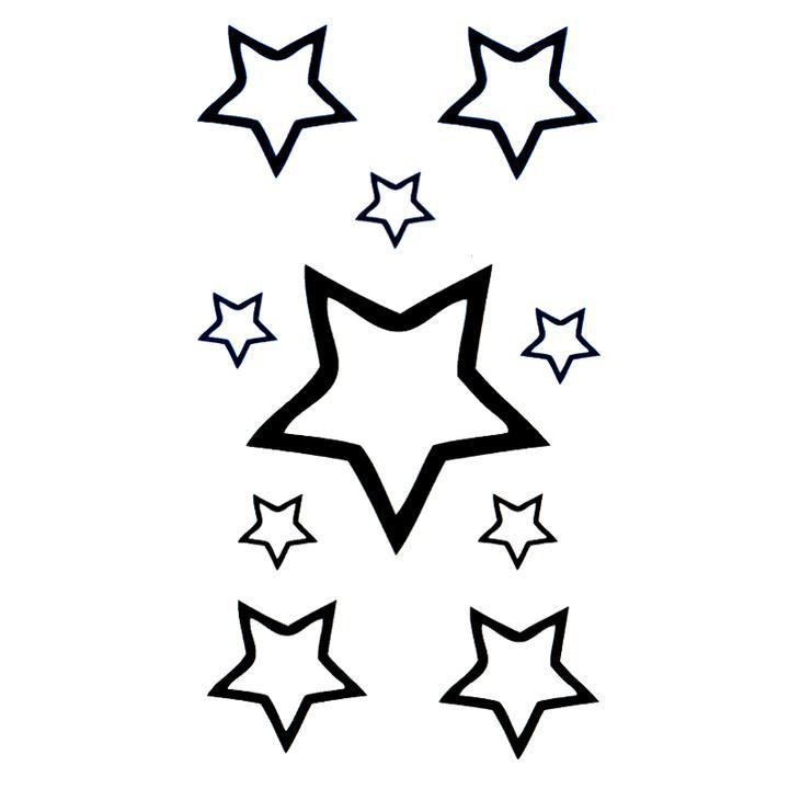 Tatouage éphémère temporaire étoiles stars