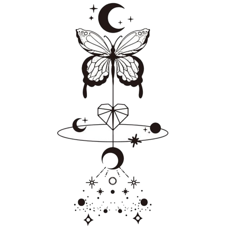 Evolution Fluoreszierend tattoo