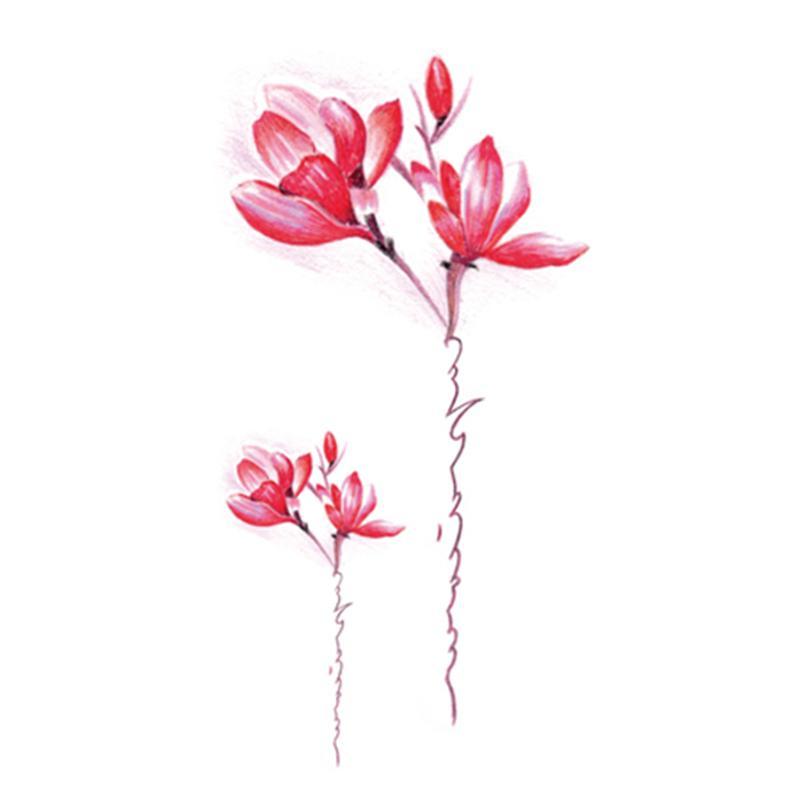 Tatouage éphémère temporaire double rose écriture