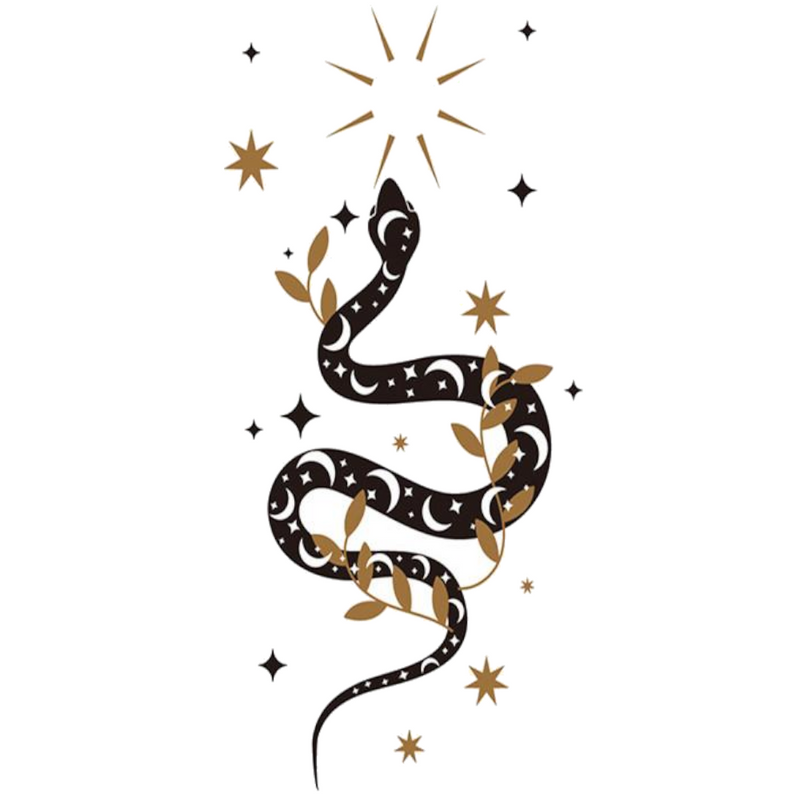 Night Snake Fluoreszierend tattoo