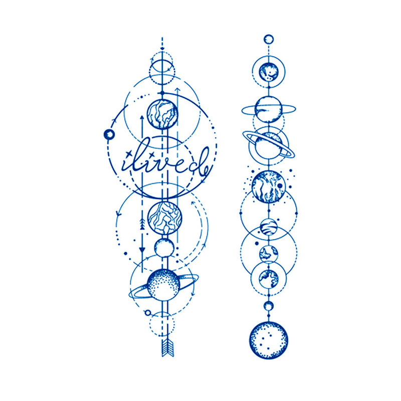 Semi Permanent Tattoo Planets