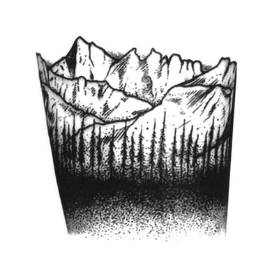Tatouage éphémère temporaire minimaliste poignet montagne rocheuse rocky mountain