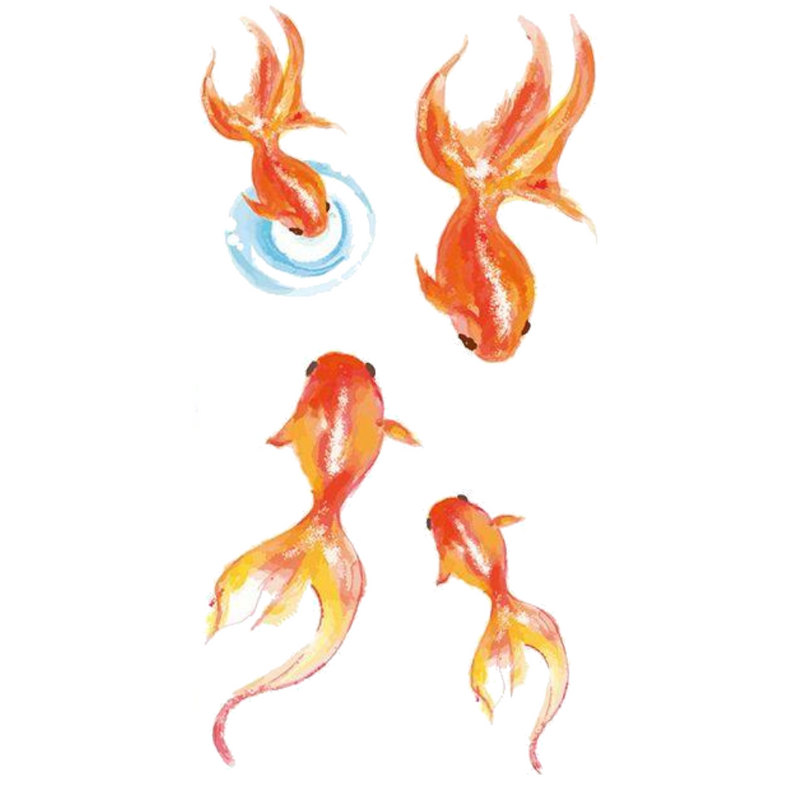 Red fish Fluoreszierend tattoo