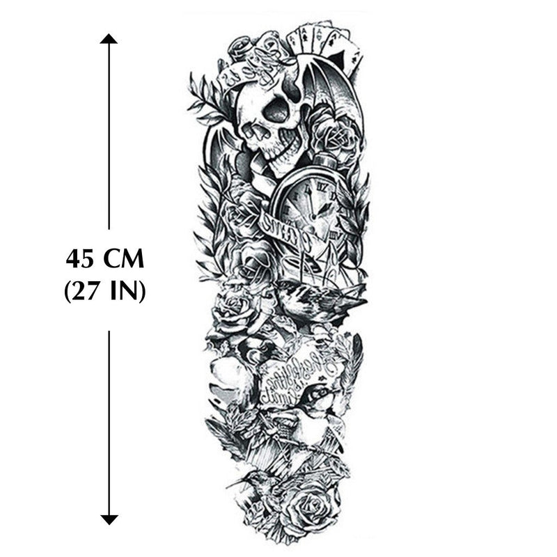 tatouage bras noir et blanc ephemere