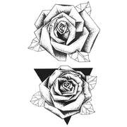Tatouage éphémère temporaire rose géométrique triangle