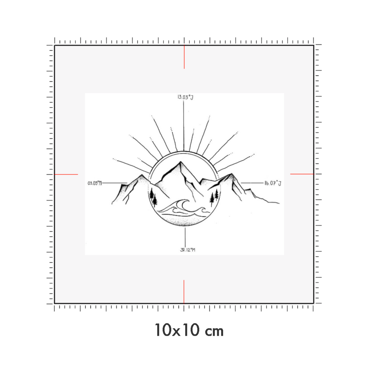 10 x 10 cm