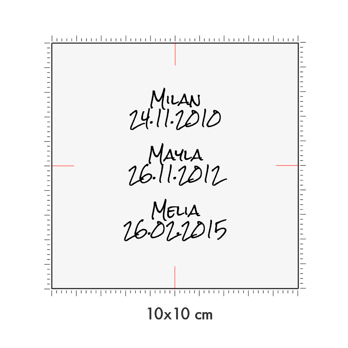 10 x 10 cm
