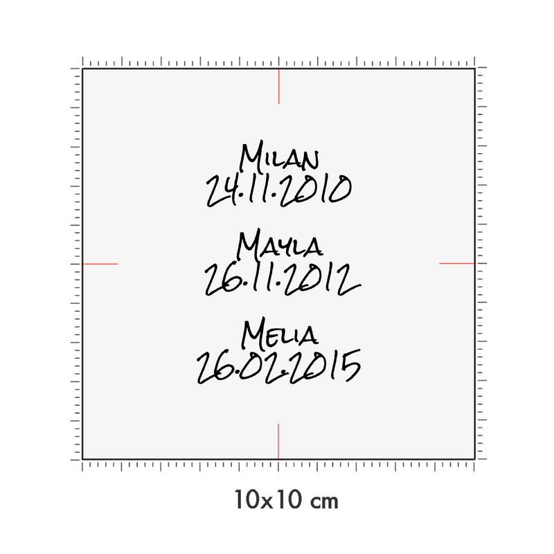 10 x 10 cm