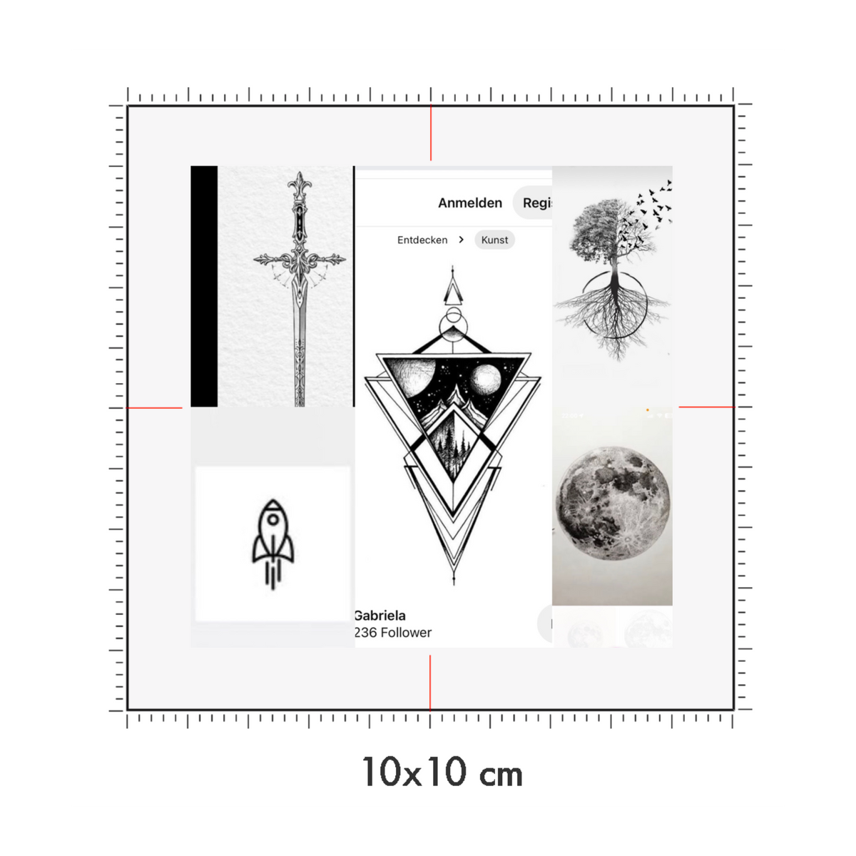 10 x 10 cm