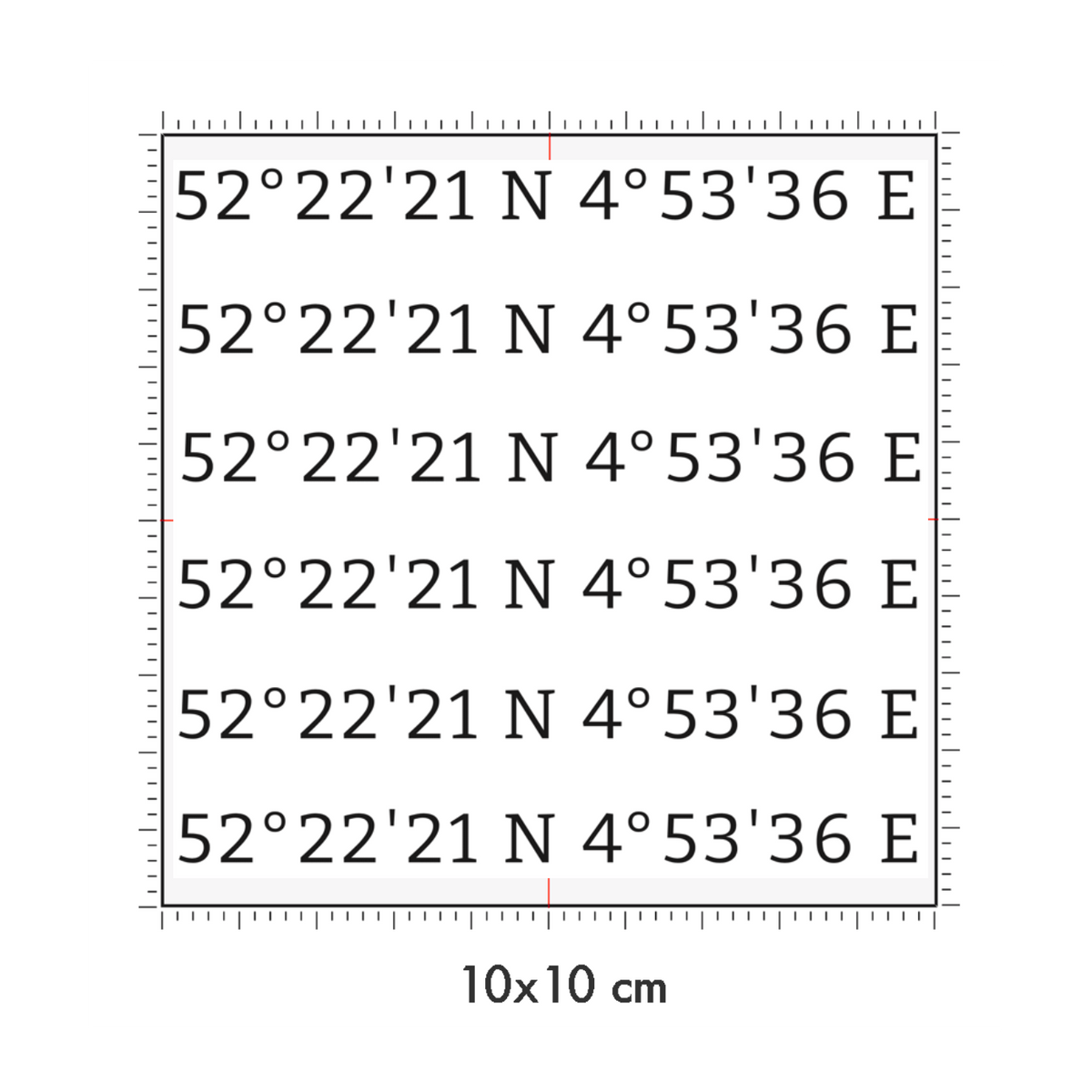 10 x 10 cm