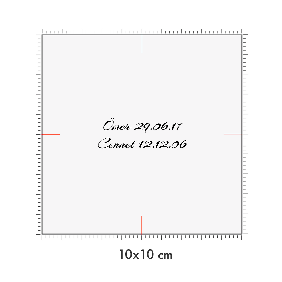 10 x 10 cm