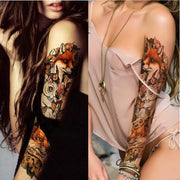 tatouage bras femme lapin ephemere renard